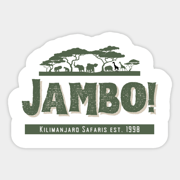 Jambo! Kilimanjaro Safaris Sticker by magicalshirtdesigns